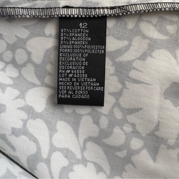 Perceptions New York Black White Floral Fit and Flare Dress Size 12 - Picture 7 of 8